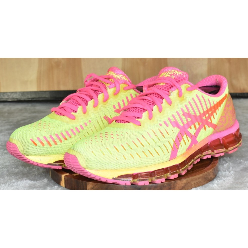 ASICS Gel Quantum 360 Women Shoes Size 8 Flash Yellow/Sunrise/Hot Pink Sneakers